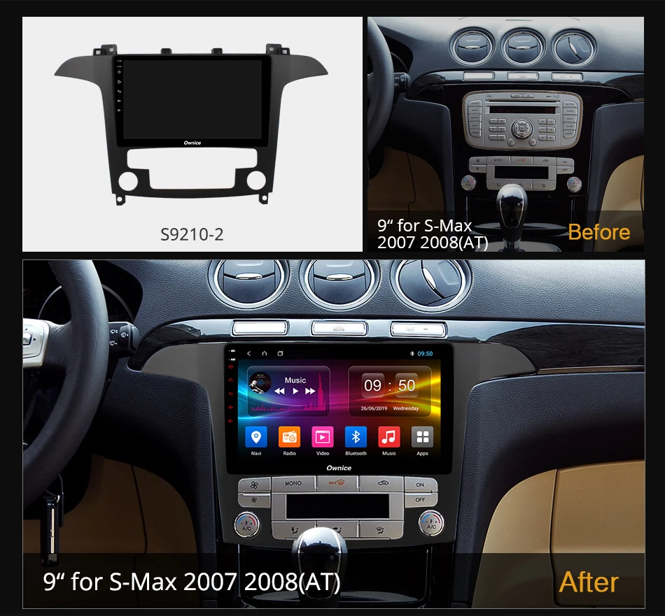 Автомобильное радио 6G + 128G Ownice Android 10 0 DSP 4G LTE SPDIF 2 Din для Ford S MAX 1 2006 2015 восьмиядерный