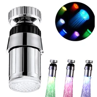 led water faucet 360 %c2%b0 abs 3 colors changing self power generation glow shower tap head temperature sensor kitchen accessories