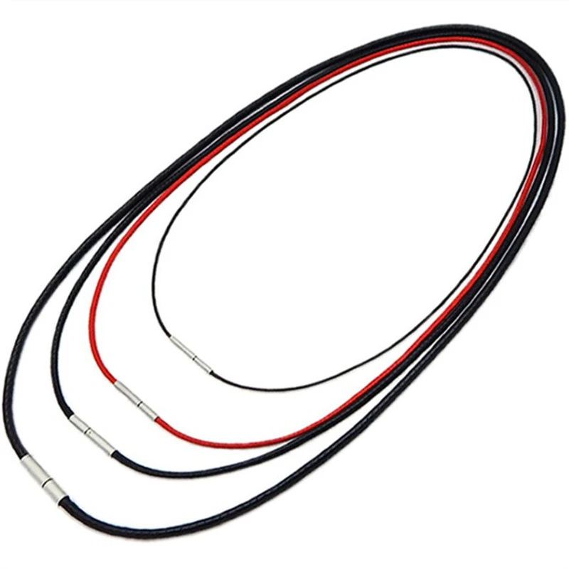 Шнурок для подвески на вощеном шнуре из Нержавеющая сталь соединение-защелка