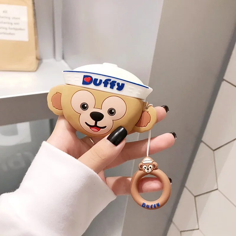 3D силиконовый чехол для Airpods Pro милый Bluetooth наушников Airpod Air Pods 3 с брелком Duffy Bear |