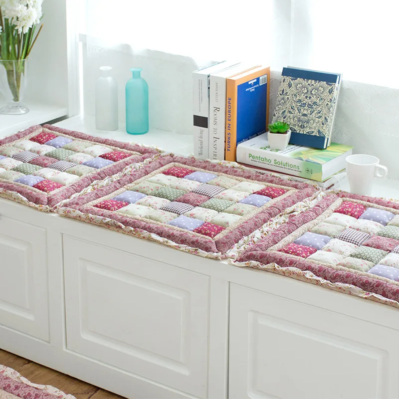 Большой отсек оконная Подушка сшита цветочный татами коврик для туалета