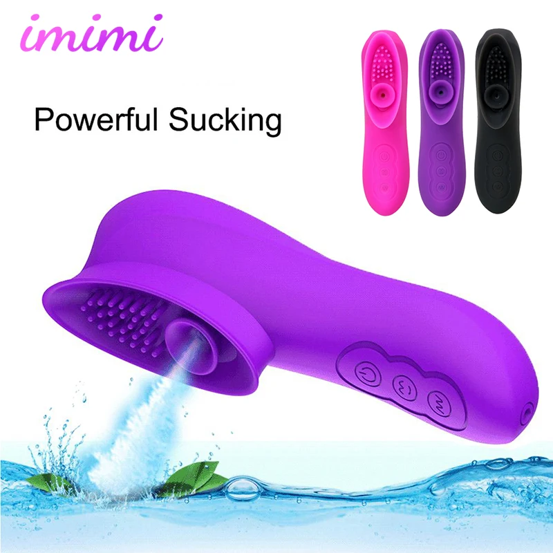 Вибратор присоска для сосков оральный язык вибрирующий массаж лижущий