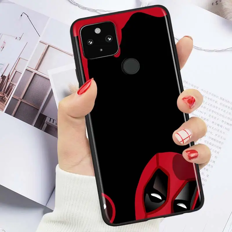 

Marvel Superhero deadpool Shockproof Cover for Google Pixel 5 4 4A XL 5G Black Phone Case Shell Soft Fundas Coque Capa
