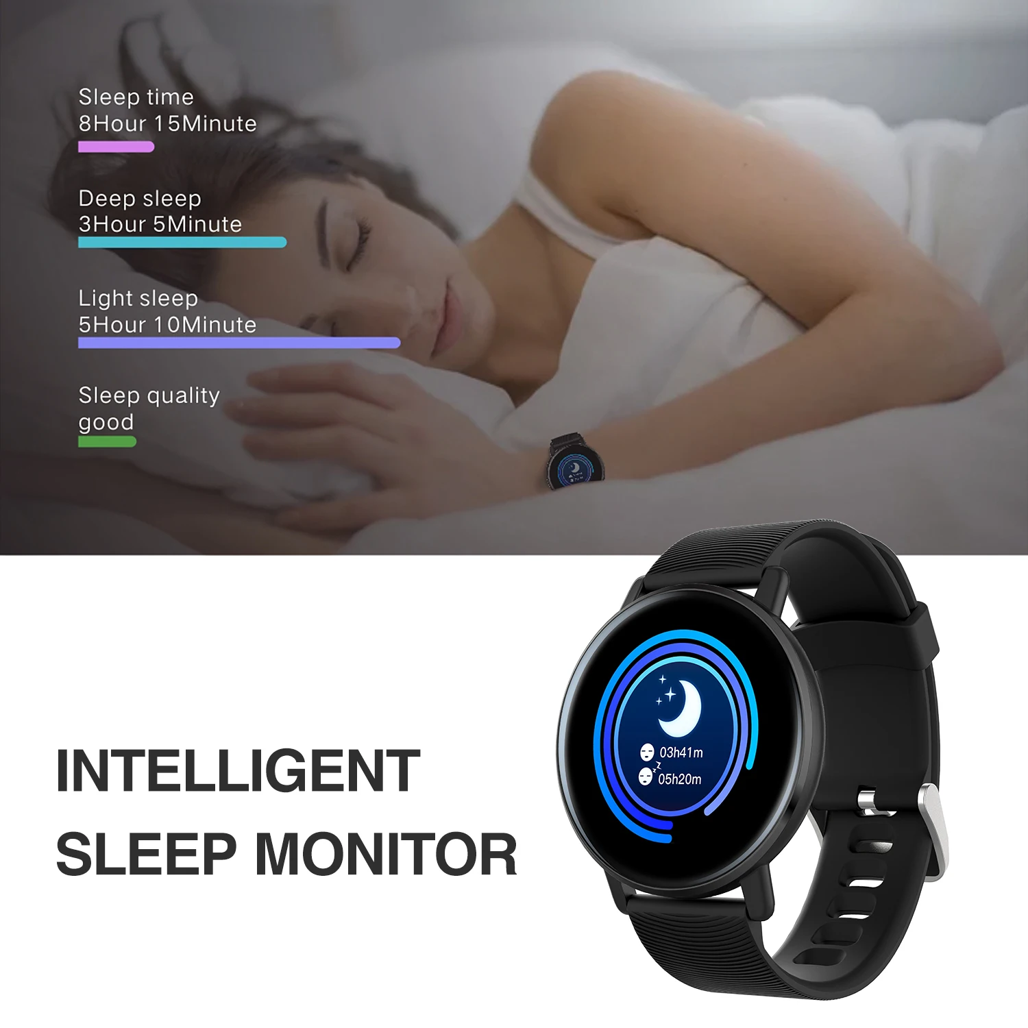 

IP67 Smart Bracelet Fitness Tracker Watch Heart Rate Blood Pressure Blood Oxygen Step Counter Calorie Counter Sleep Monitoring