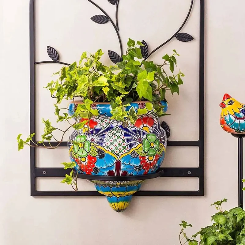 

Цветочный горшок из смолы, статуя ручной работы, настенный горшок с плоской основой, поделки, Декор для дома, садовые украшения TS1