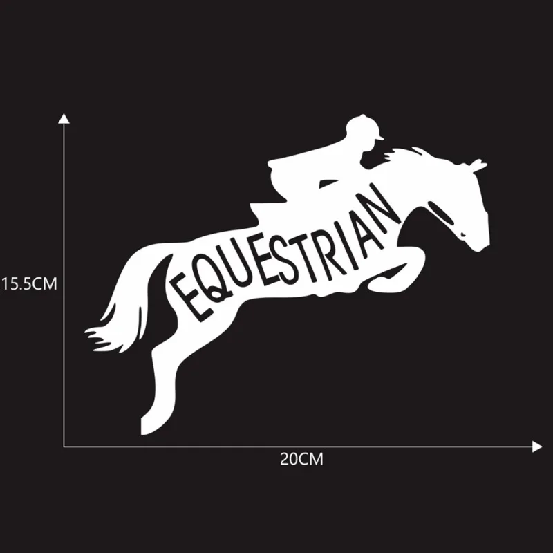 Белый личность наклейки для автомобиля из ПВХ скачки конного спорта действие