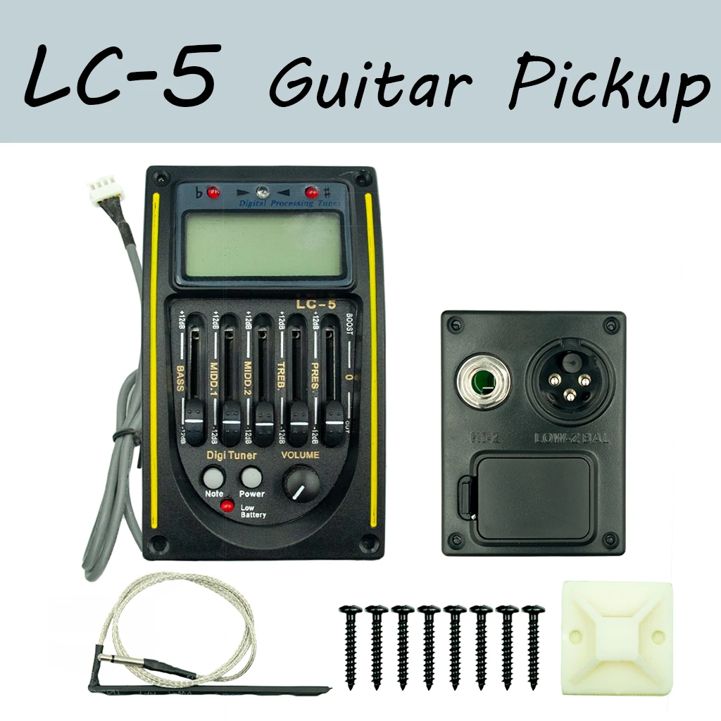 LC-5 Акустическая Электрогитара предусилитель эквалайзер Пикап тюнер