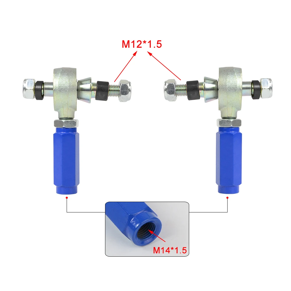 

2pc Rear Suspension Adjustable Outer Tie Rod End Arm for 240sx 95-98 S14 Blue WX9808