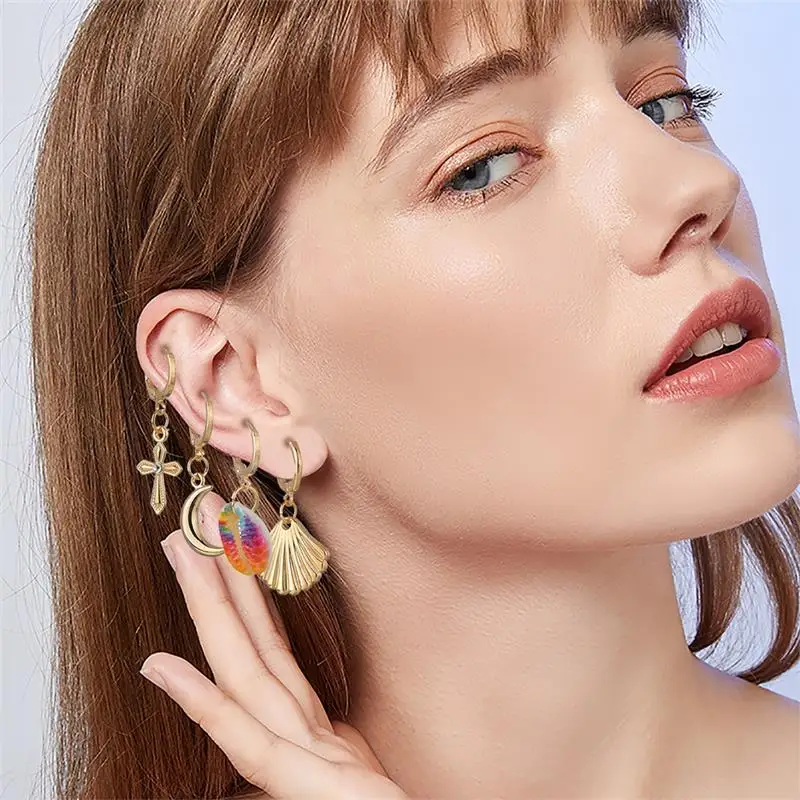 4 шт./компл. пляжные серьги украшения для сережек повседневные декоративные