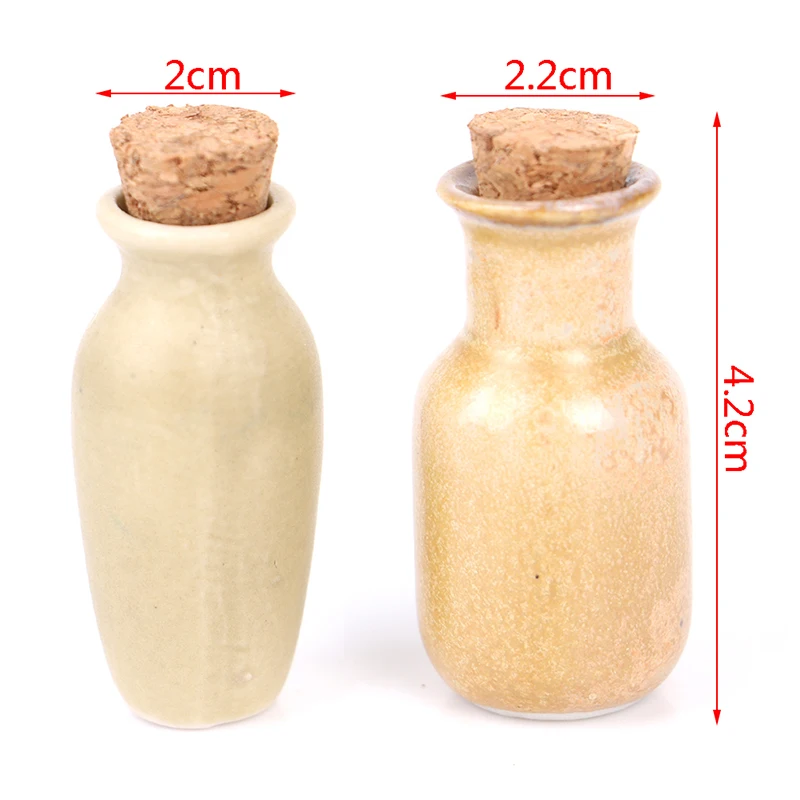 

1PC 1:12 Dollhouse Miniature Ceramics Jar Seasoning Jar Kitchen Toy Home Decor