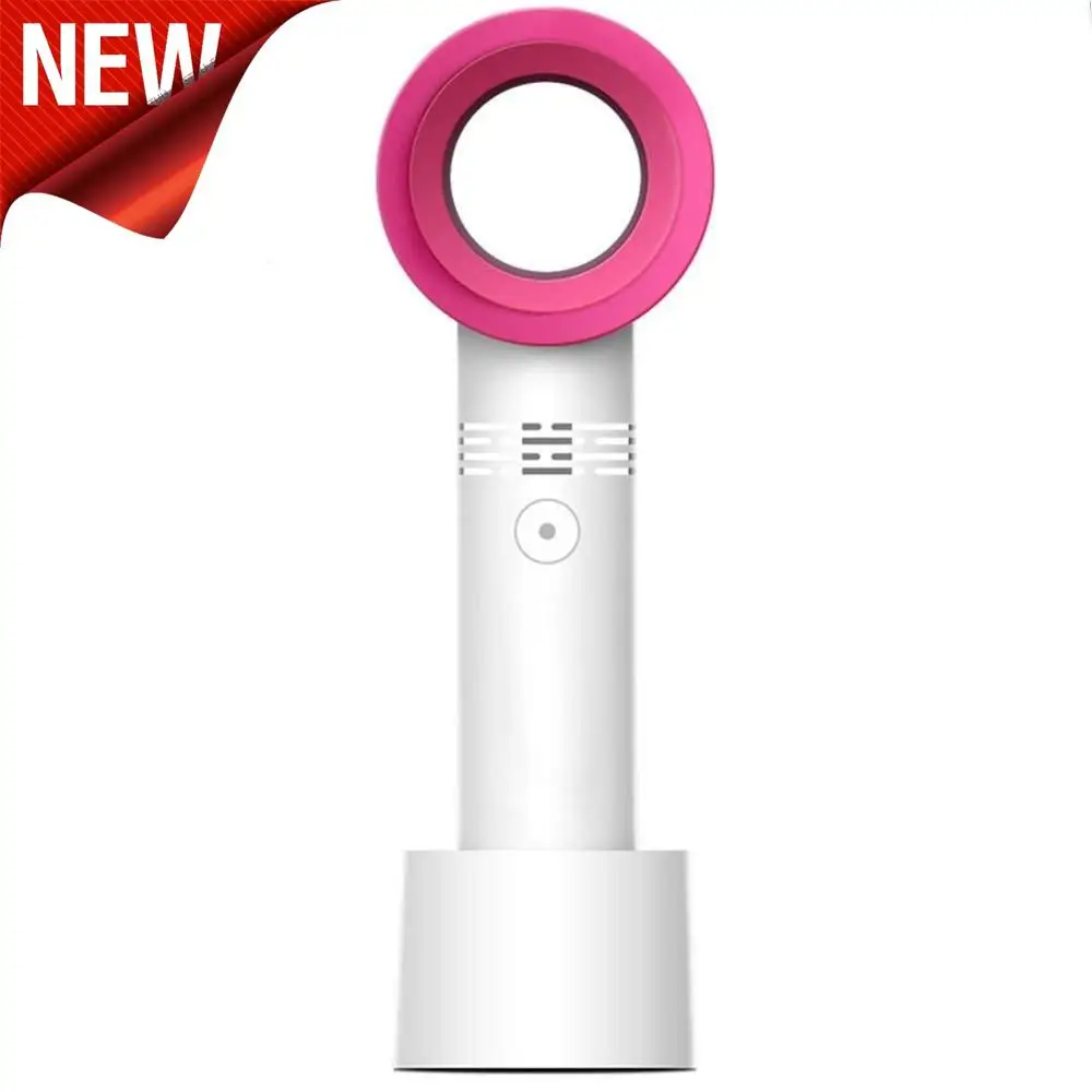 

2021 New Desk Fan Portable USB Wingless Electric Fan Handheld Mini Bladeless No Leaf Fan for Table Office Bedroom Outdoor Fans