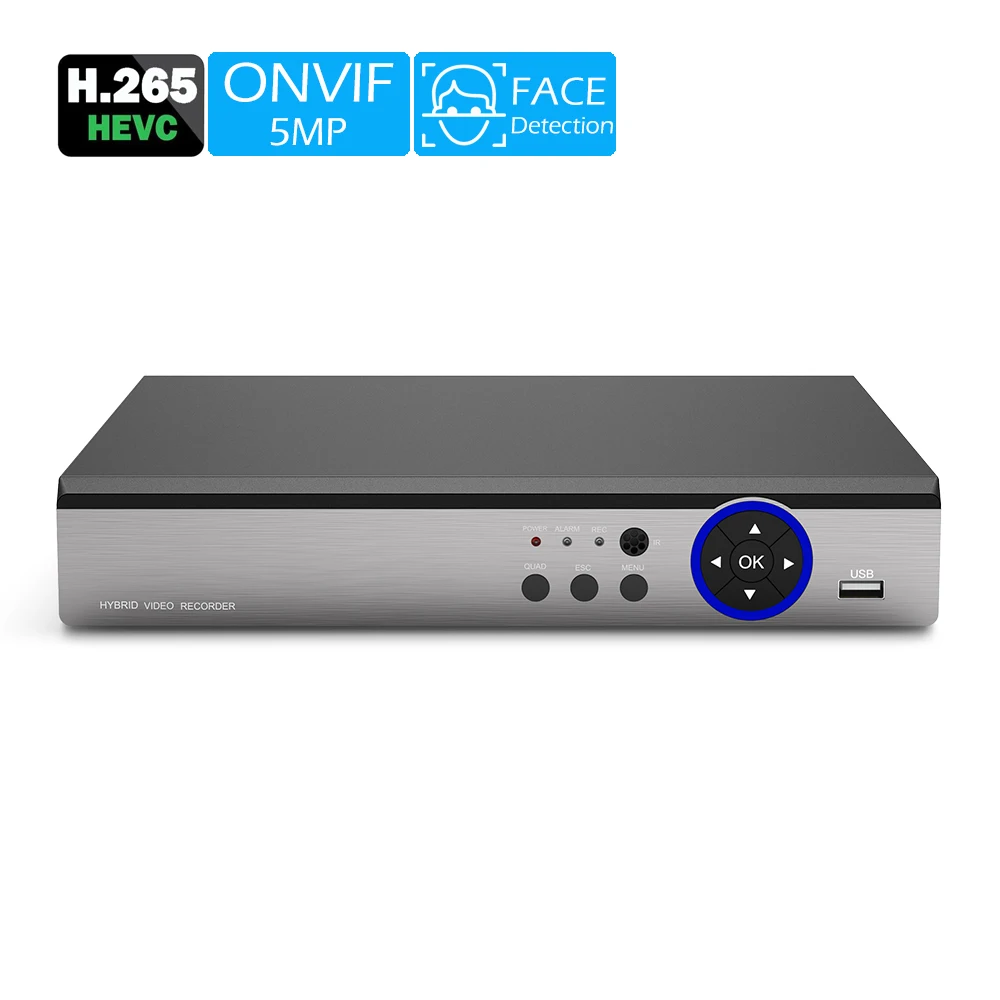 ViewEye 32CH/16CH/9CH распознавание лица H.265 ++ NVR VGA HDMI 5M CCTV для IP камеры ONVIF 2 0 система