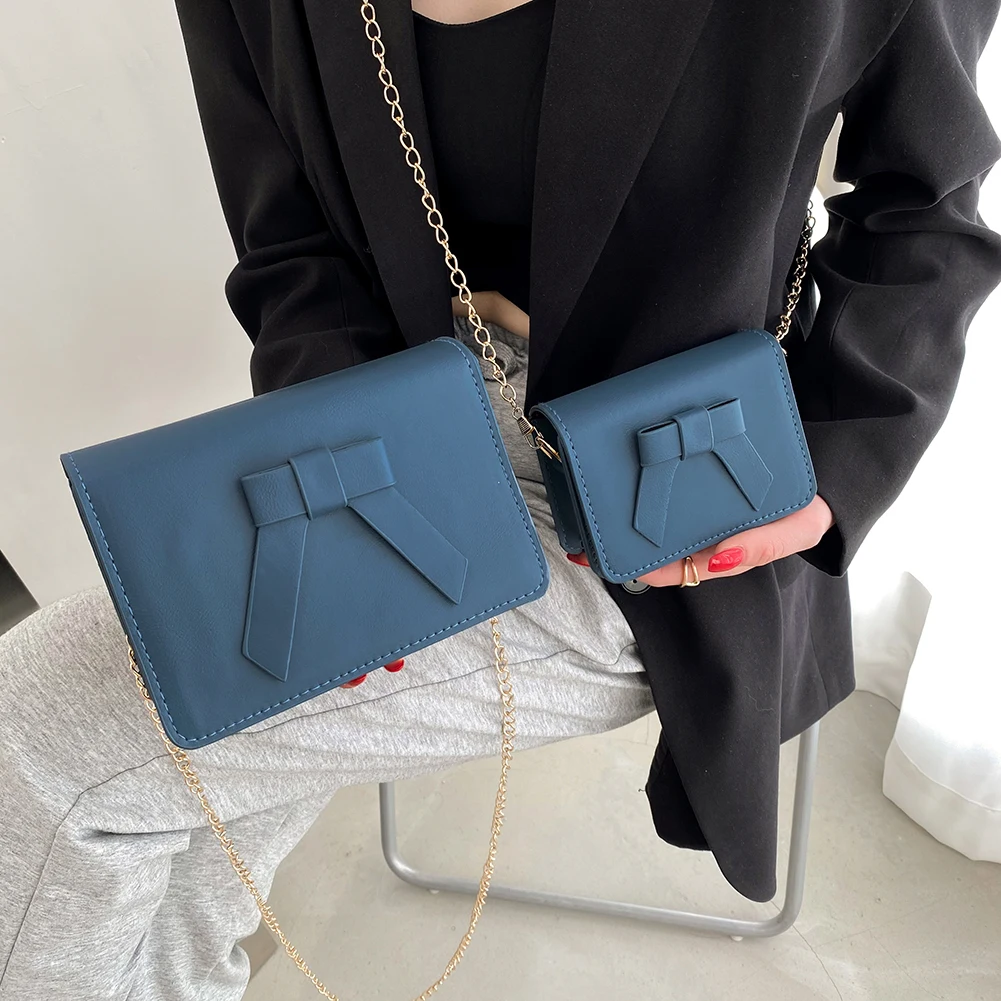 

В винтажном стиле; Женская обувь из PU искусственной кожи Однотонная одежда бантом через плечо на цепочке через плечо сумка-клатч Повседневн...