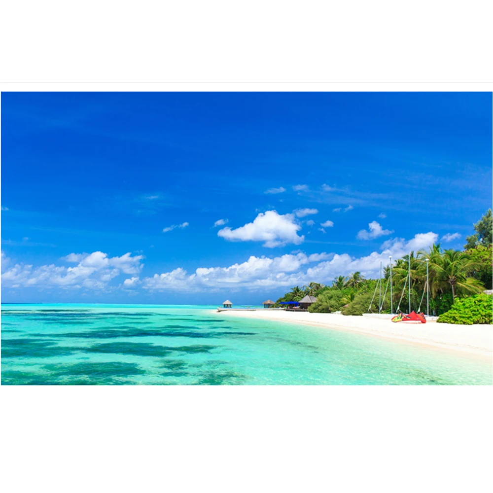 

Colorful print Wall Tapestry Wall Maldives Landscape Tapestry Decor for Bedroom Living Room Pattern background DL703