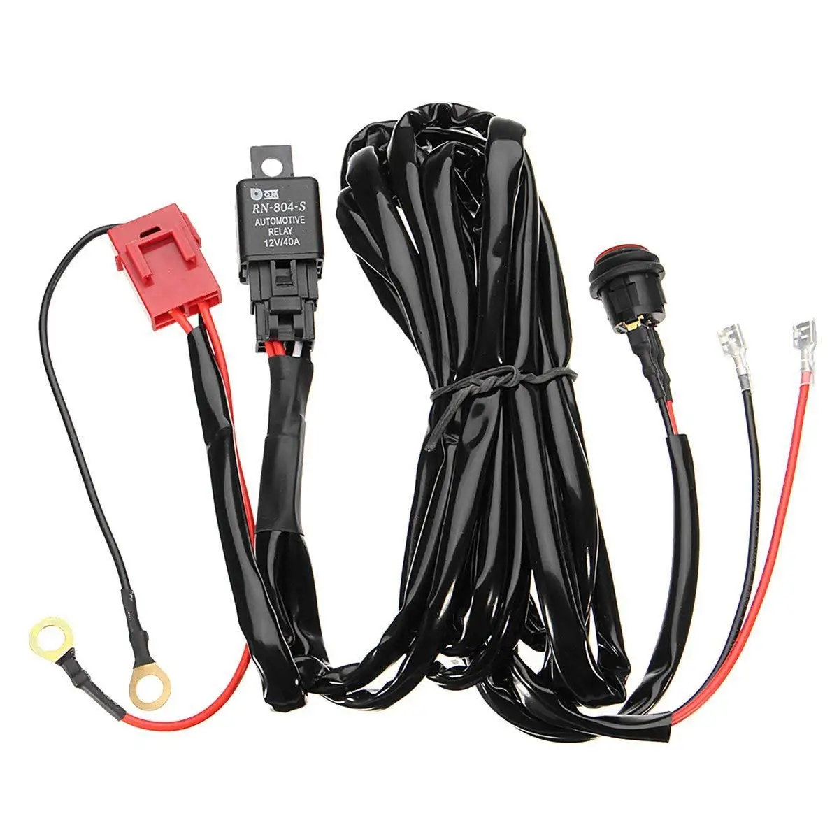 CARCHET 12V Светодиодный свет проводки жгут Комплект реле Вкл/Выкл переключатель для скрытый туман лампа длинная полоса света внедорожные прожекторы автомобиля