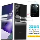 3-в-1 Защитная пленка для переднего и заднего объектива камеры для Samsung Note 20 Ультрамягкая Гидрогелевая пленка защитная пленка для объектива из закаленного стекла Note20
