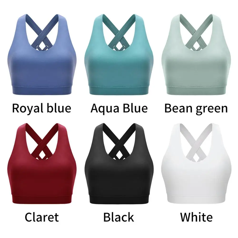 Zhangyunuo Gym Fitness Bra No Steel Ring Sports Bras Sexy Backless Running Fitness Sports Underwear Female Push Up Yoga Bra