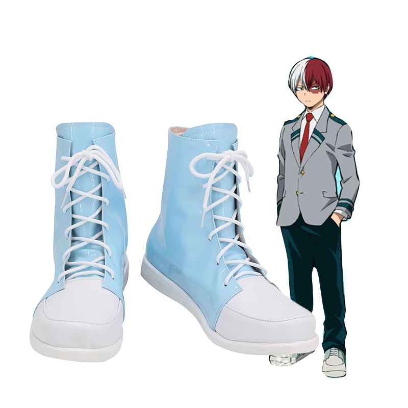 My Hero Academia Todoroki Shouto Cosplay Shoes Boots Custom Made For Halloween Prop | Тематическая одежда и униформа