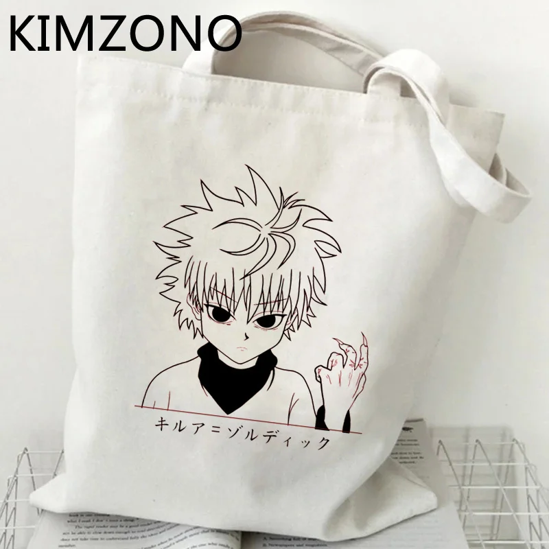 Сумка для покупок Hunter x Hxh Killua Hisoka многоразовая сумка продуктов Джутовая из хлопка