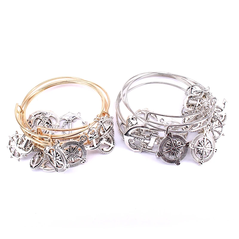 Браслеты женские из проволоки разные стили шт. Набор браслета 5 браслеты якорь