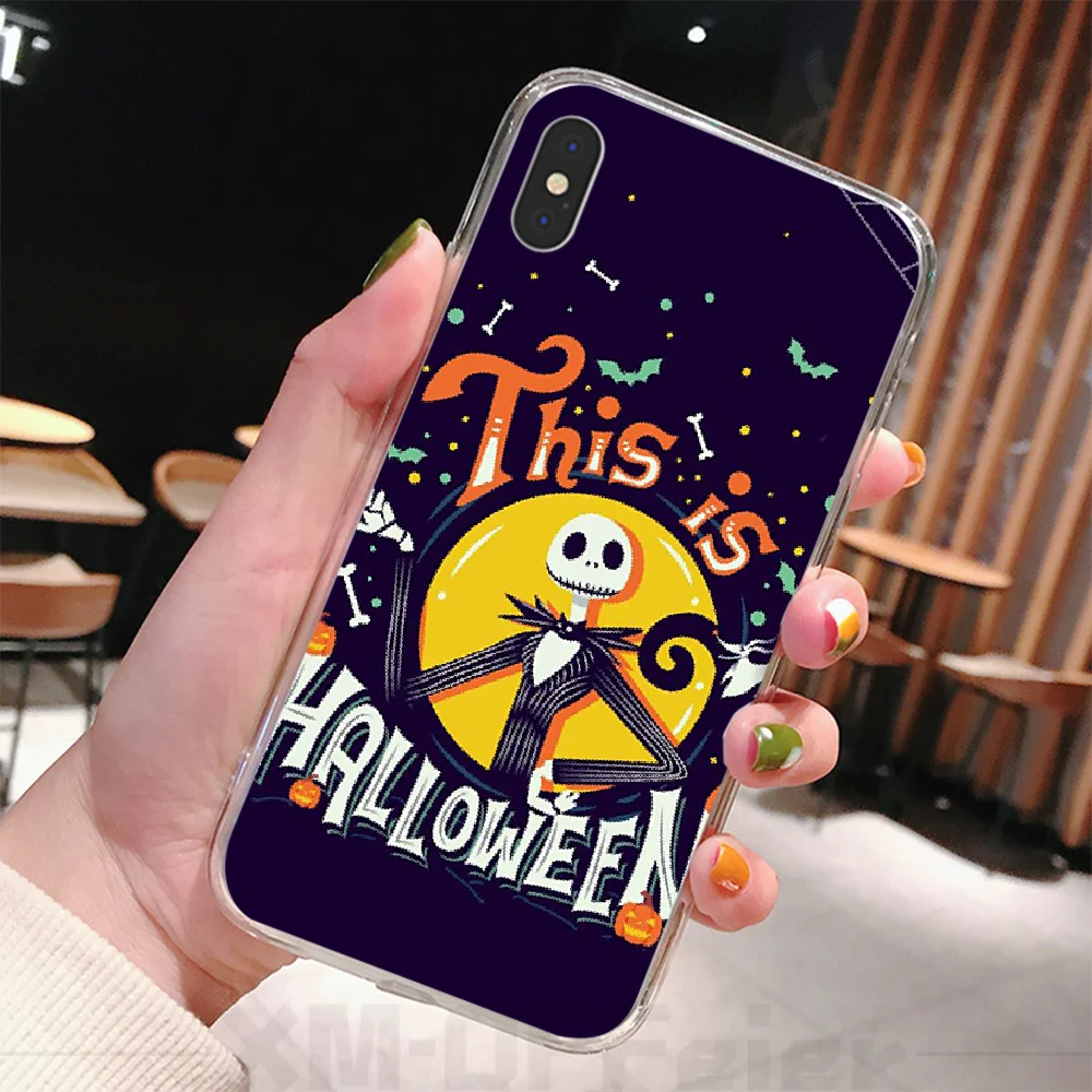 Чехол для телефона с рождественским рисунком Jack Skellington iphone 6 6s plus 7 8 X XS XR MAX 11 pro Pro Max