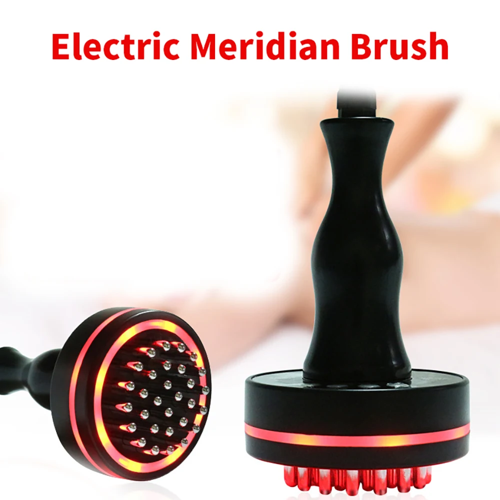 Household Vibration Massager Waist Shoulder Neck Meridian Scraping Heating Micro-Electricity Plug-In Electric Brush 