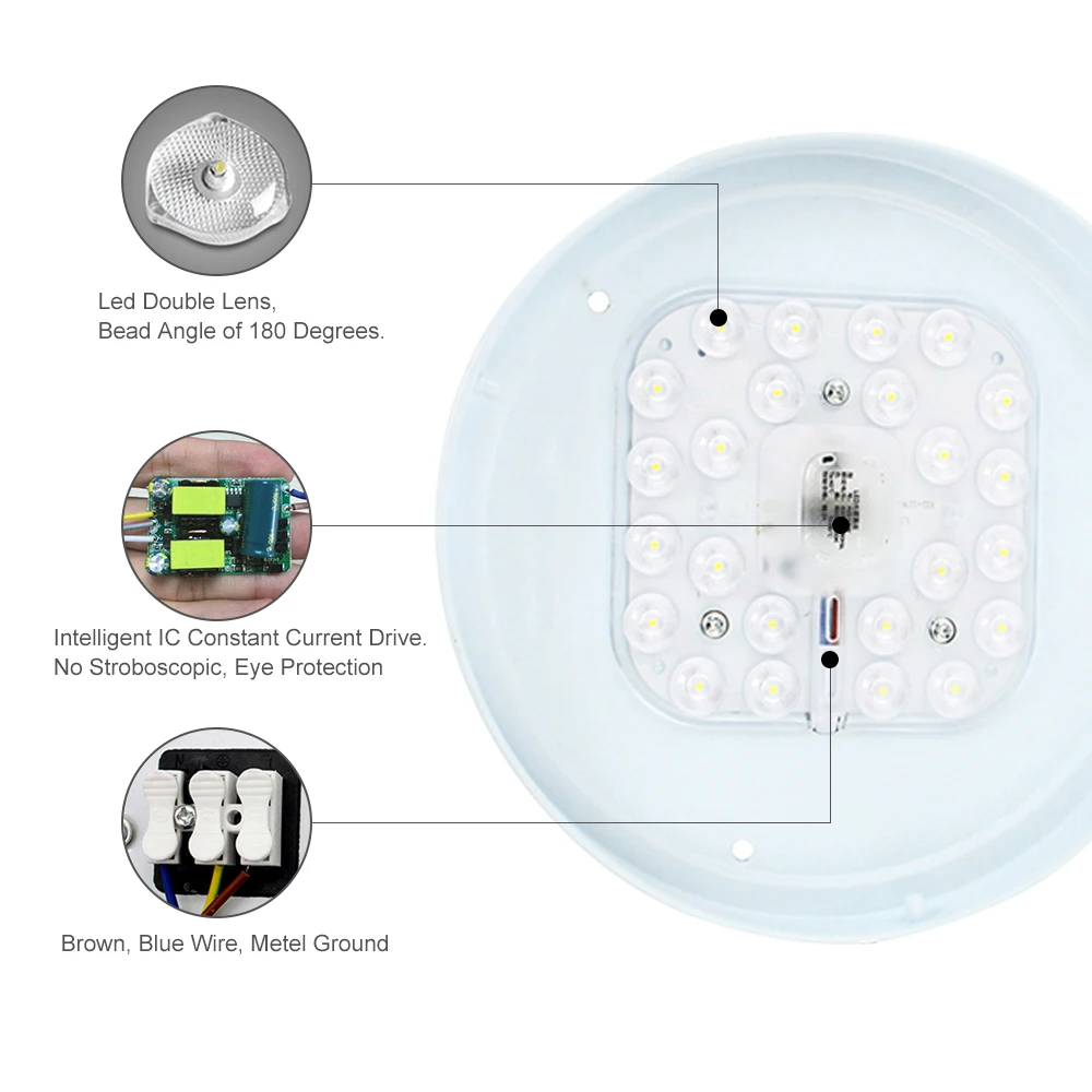 $10.73 Crystal LED Flush Mount Ceiling Lights Fixture Mixed Crystal Chandelier Ceiling Lamps For Living Room Bedroom Kitchen Lighting