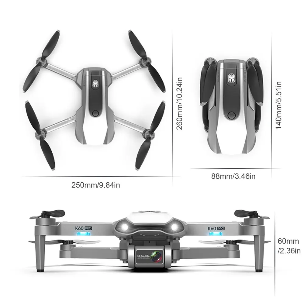 

K60 Pro Drone GPS Drone With Camera 6K High Definition Two-Axis Gimbal Brushless Professional RC Drone 5G Wifi Fpv