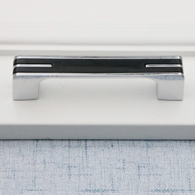 Бытовые высококачественные дверные ручки для шкафа черные белые серебряные