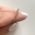 Женское кольцо zhoyang, простое изящное кольцо золотого цвета с кубическим цирконием, KCR112