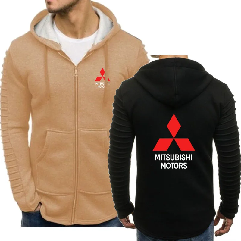 

Unisex Men Hoodies Smitsubishi Motors Car Logo Printed Cotton Spring Autumn Men Sweatshirts Hoodies Men's Zipper Pocket Hoodies