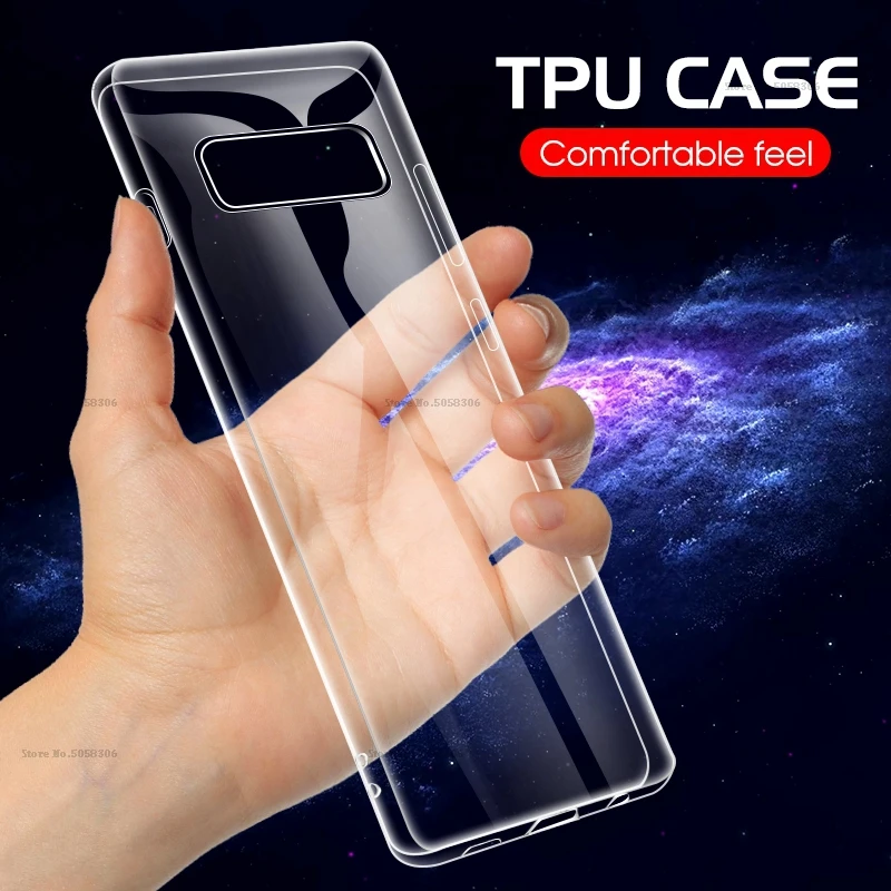 ТПУ прозрачный мягкий чехол для Samsung Galaxy S10 Plus S8 S9 S21 Note 10 s21 ultra A12 A72 A52 силиконовый