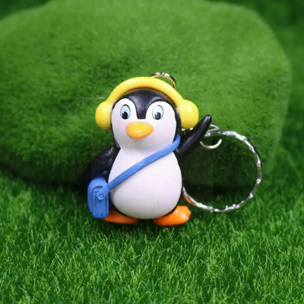 

Cute Penguin Ring Penguin Chain Cute Ring Accessories For Women Men Bag Car Chains Y3v9