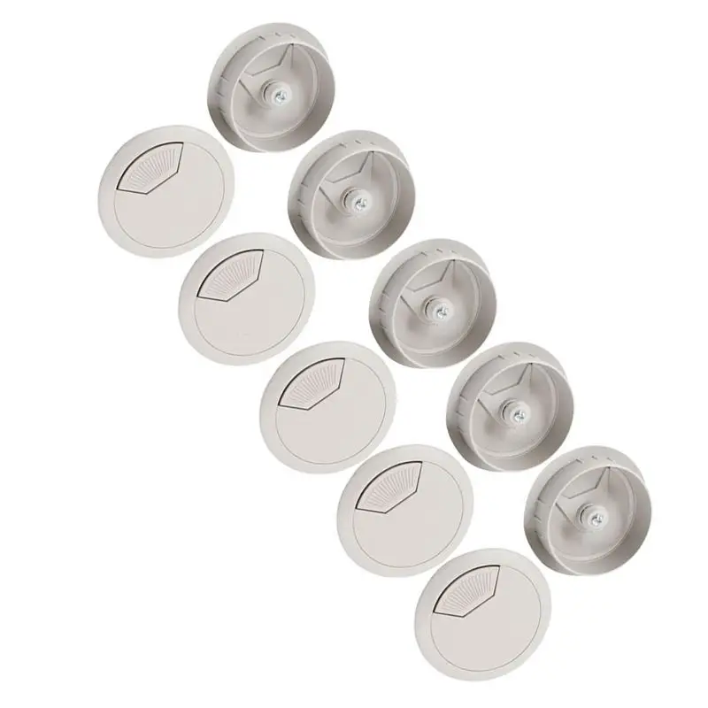 Стол для компьютера серый пластик 50 мм Диаметр втулка кабеля отверстие крышка 20