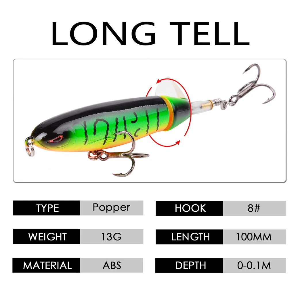 5 шт./кор. Whopper Plopper 10 см плавающая Поппер рыболовные приманки искусственные