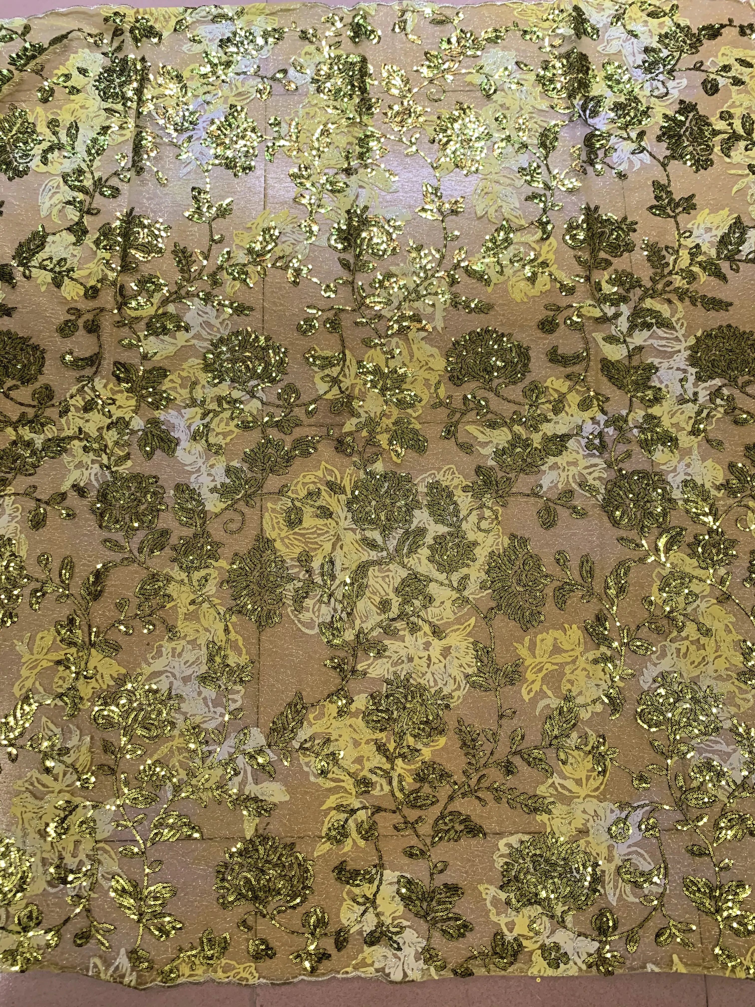 

Free Shipping Nigerian French Sequins tulle Lace Fabric African Tulle Lace Fabric Embroidery Materials For Party Wedding Dress