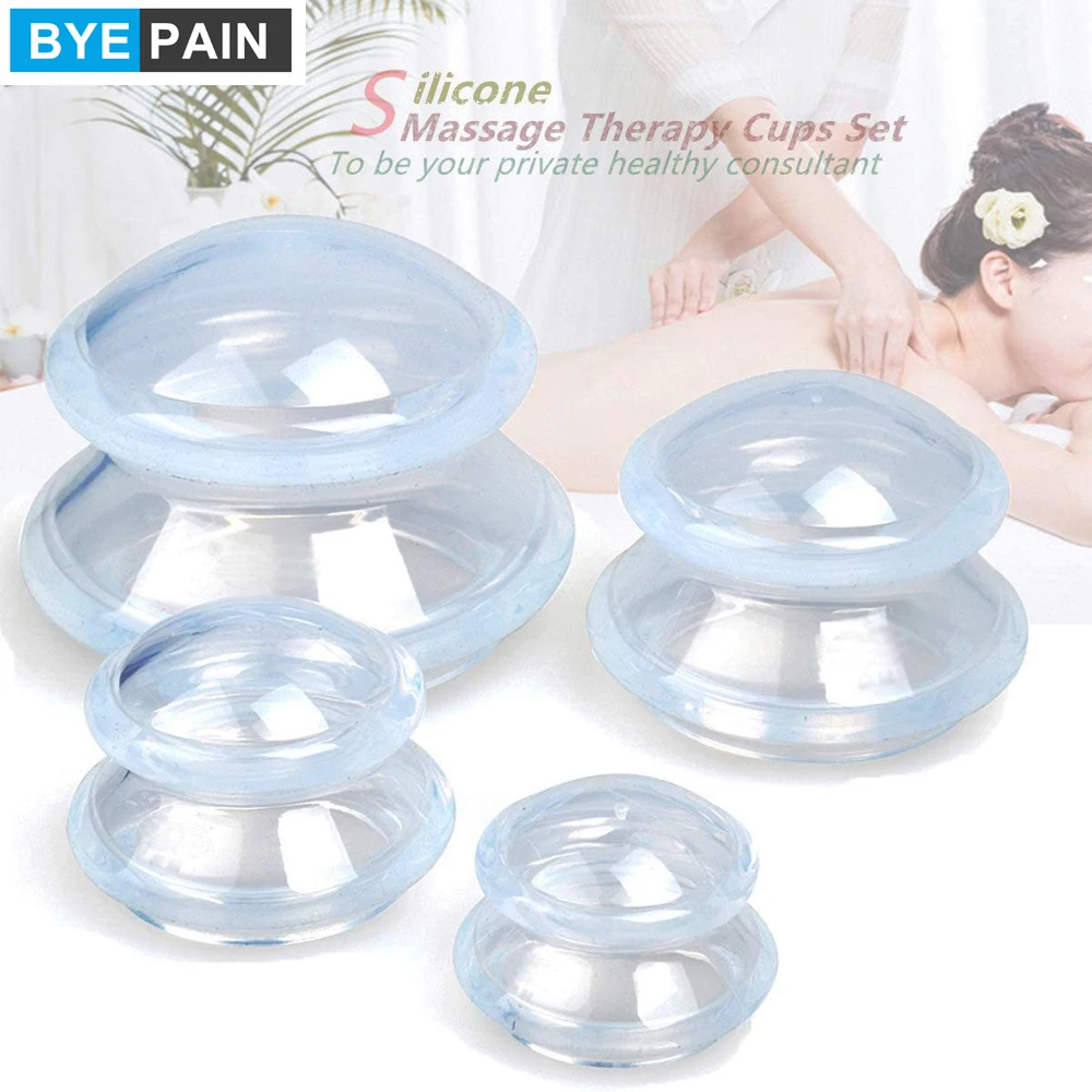 

4 Sizes Cupping Therapy Set-Professional Silicone Cupping Set, Suitable for Myofascial Massage,Muscle, Nerve, Joint Pain Relief