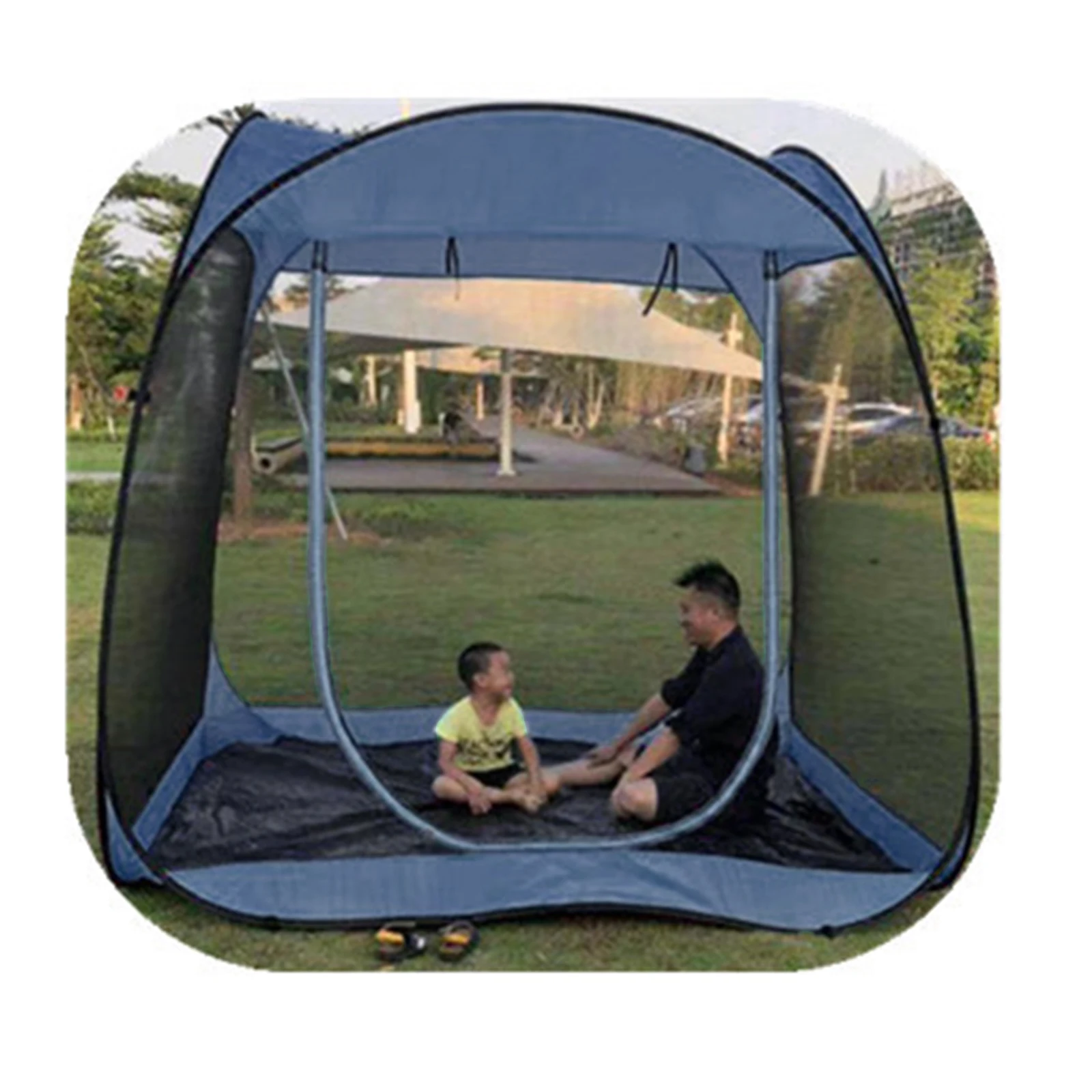 

Folding Screen House Room with Mesh Mosquito Netting Wall, Camping Hiking BBQ Up Canopy Screen Rooms Sun Shade Canopy Tent