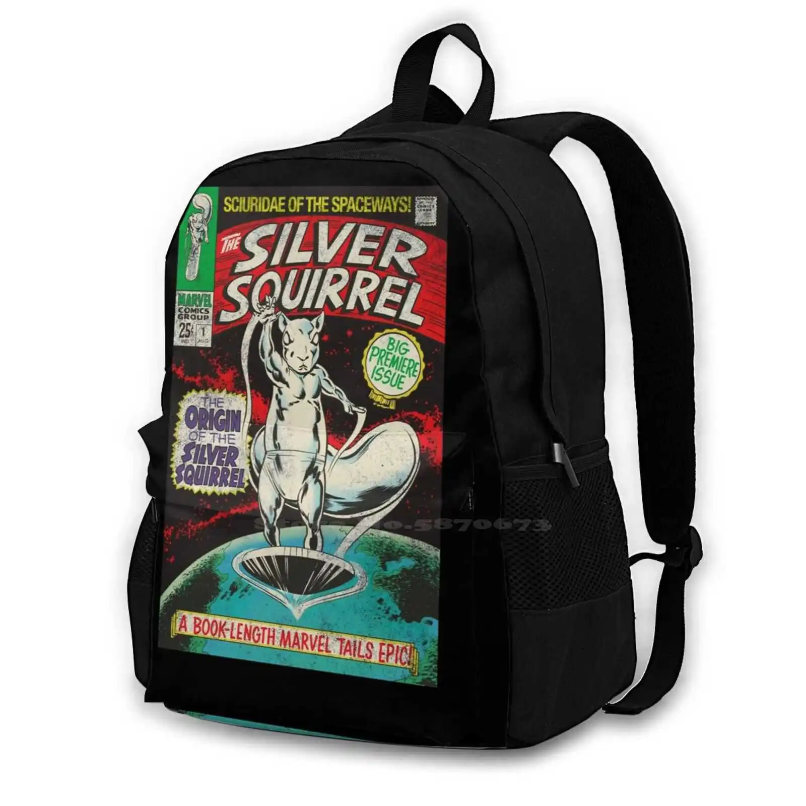 Серебряная белка 1 сумка рюкзак для мужчин женщин девочек-подростков супергерои