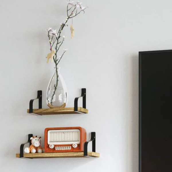 

3 Piece Floating Shelf Wall Hanging, Wooden Wall Storage Shelf, Wall-Mounted Storage Rack Shelf, Suitable for Bedroom, Living Ro