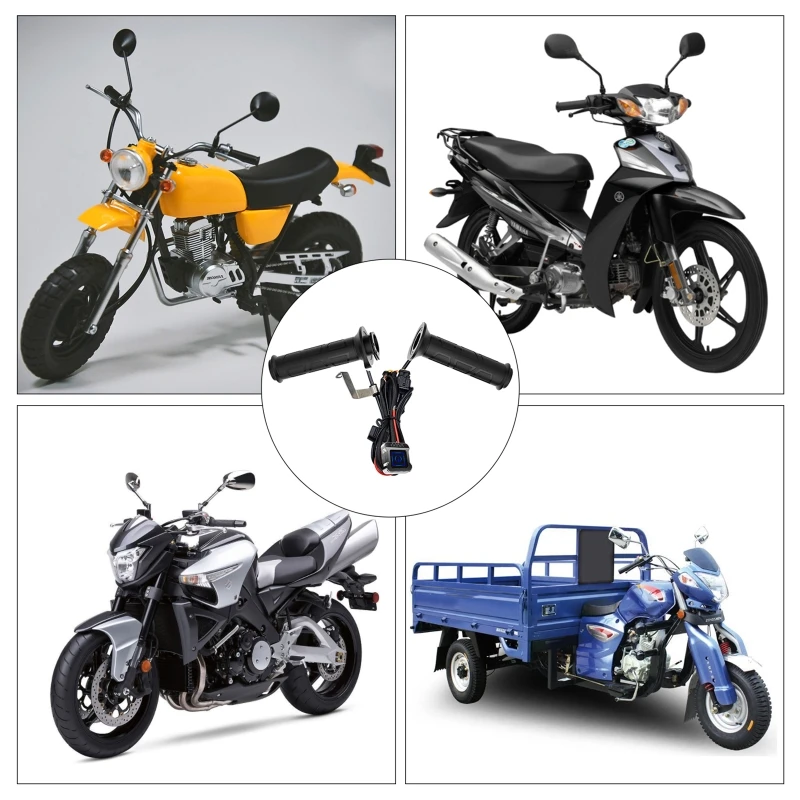 

Motorcycle Grips Adjustable Three-Speed Temperature Control Electric Heated B36B