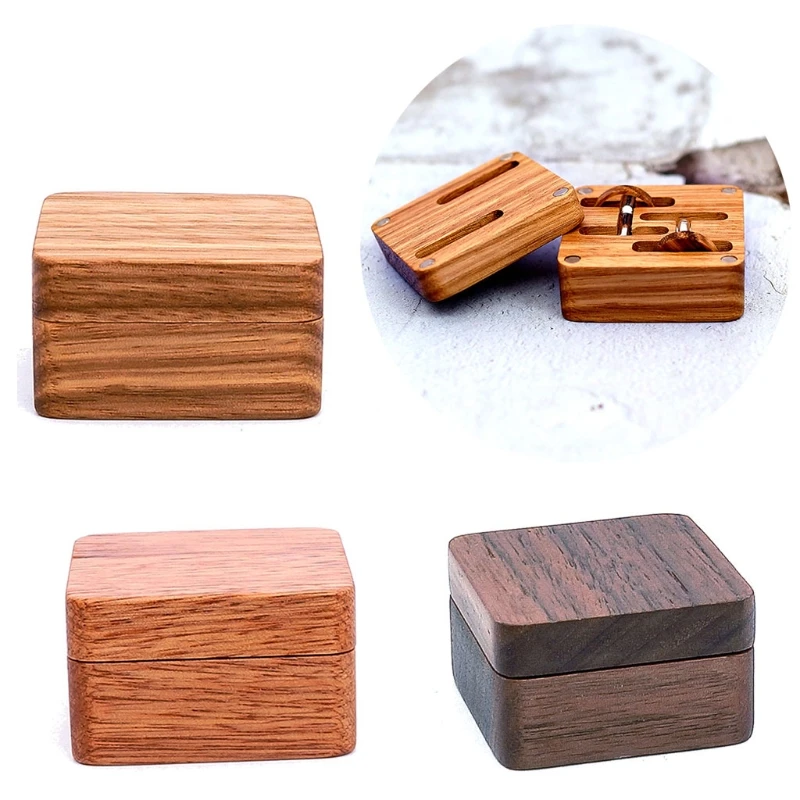 

High Quality Men Suit Wooden Cufflink Gift Box Wood Jewelry Keepsake Storage Box