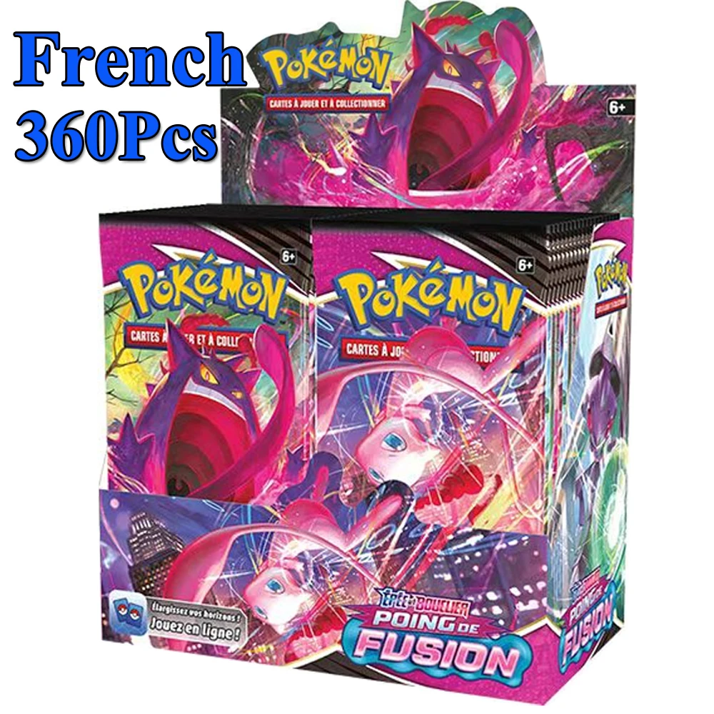 

360Pcs French Version Pokemon Cards Booster Box Sword Shield Collection Cards Game Carte Pokemon Francaise Fusion Strike