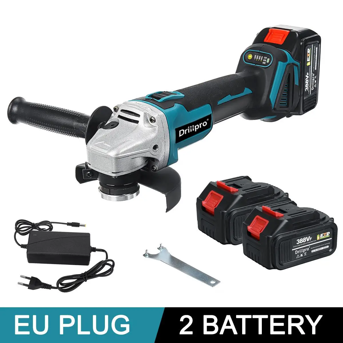 Бесщеточная электрическая угловая шлифовальная машина Drillpro 125 мм M14, режущий станок с литий-ионной батареей, электроинструмент для Makita с батареей 18 в