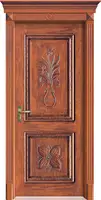 Luxury Carving Designs Thai Oak Interior Single Solid Wood Door B24