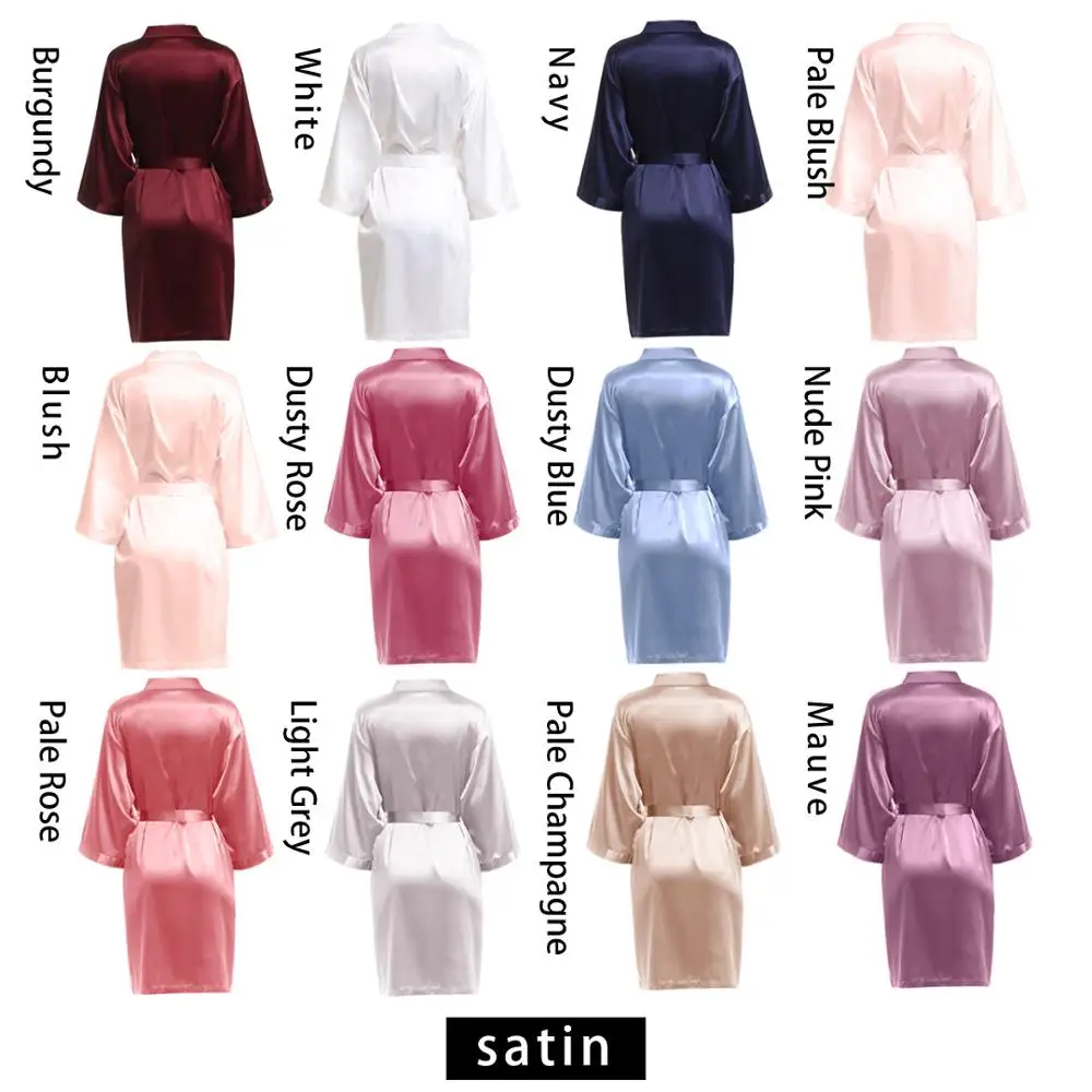 Шелковый халат Атласный невесты платье подружки свадебное праздничное