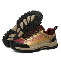 leather hiking shoes men spring non slip mountain climbing trekking boots top quality outdoor waterproof sneakers size 39 46