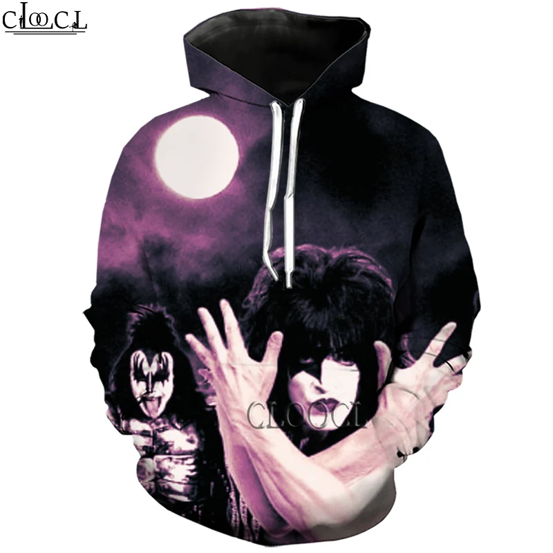 

HX Metal KISS Rock Band 3D Print Hoodie Men's Sweatshirt Autumn Long-Sleeved Pullover Fashion Funny Hoodie Drop Shipping