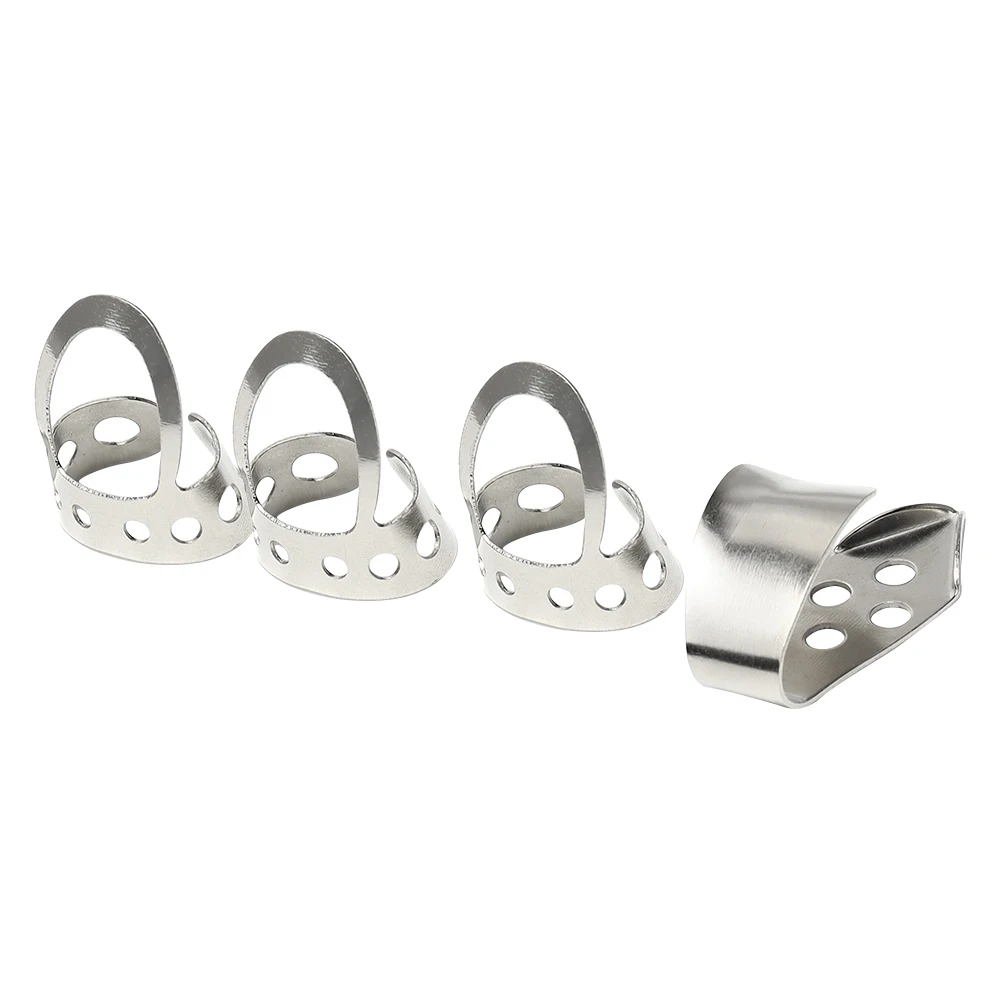 

Adjustable Size Accessories Metal Professional Practical Universal Acoustic Guitar 4x Tone Thumb Finger Pick Pack Lightweight