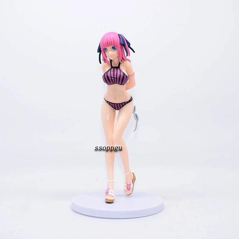 Figura DE ACCI&Oacute;N DE The Quintessential Quintuplets de 5 piezas, traje de ba&ntilde;o de PVC de Ichika, Miku, yotbasa, Itsuki, modelo de escritorio de colecci&oacute;n-2